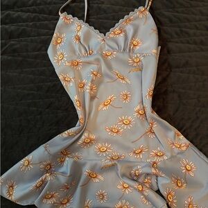 Urban Outfitters Blue Floral Mini Dress